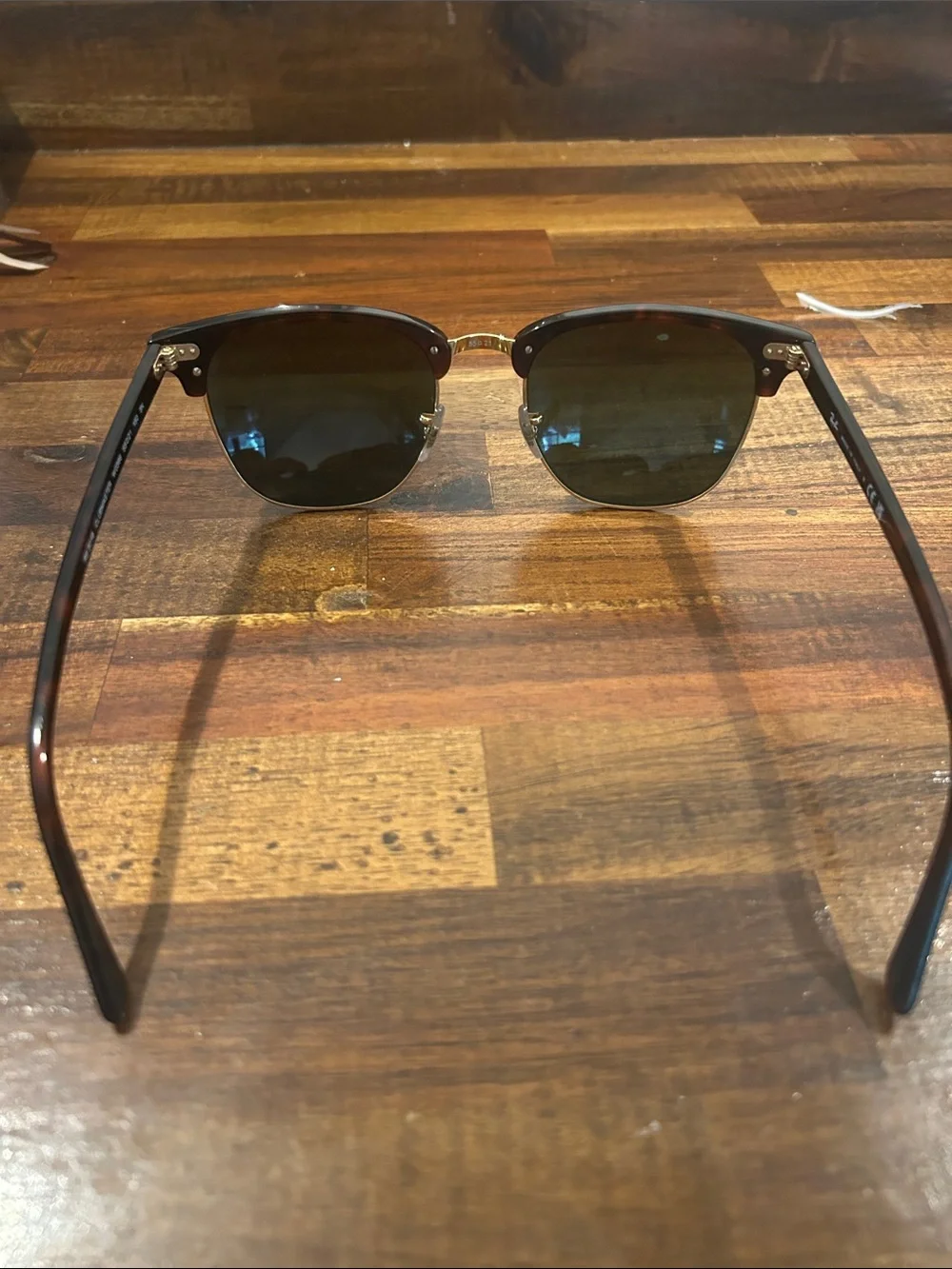 Ray-Ban Clubmaster Sunglasses - Brown Frame with Black Lenses